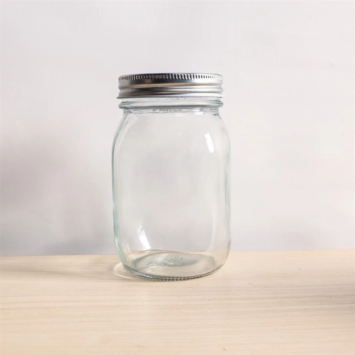 Transparent mason glass storage containers