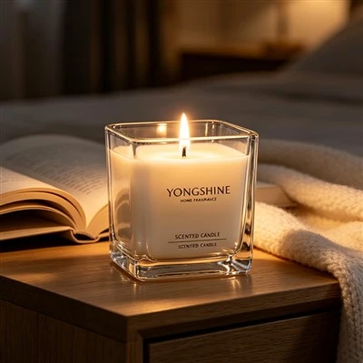 Square Glass Candle Jars